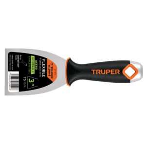 15851-TRUPER Espátula flexible 3″, acero inoxidable, mango comfort grip