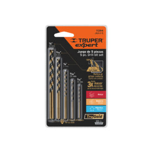 Juego de 5 brocas hss para metal, expert truper 11394